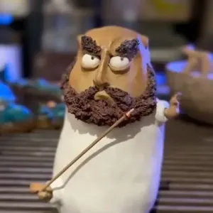 Kung Fu Zen Monk Clay Figurine-A piece of aesthetic decor that brings a touch of humor and Zen to your space