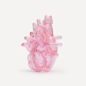 Cat Heart Sofubi-four distinct kitties merge to form a translucent human heart