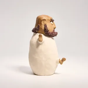 Kung Fu Zen Monk Clay Figurine-A piece of aesthetic decor that brings a touch of humor and Zen to your space