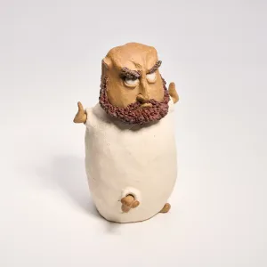 Kung Fu Zen Monk Clay Figurine-A piece of aesthetic decor that brings a touch of humor and Zen to your space