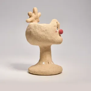 Classic Jester Nose Fragrance Holder-this handmade fragrance holder features a striking red clown nose and quirky expression