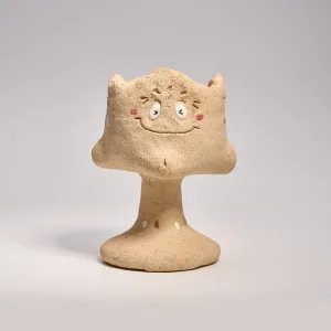 Jester's Many Faces Fragrance Holder-this handmade fragrance holder features four faces depicting joy, anger, sorrow, and happiness