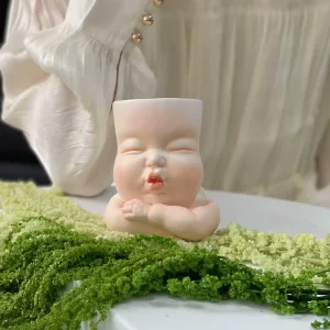 Whimsical Ceramic Smooch Mug-this hand-painted mug features a cute puckered face ready for a shy kiss.