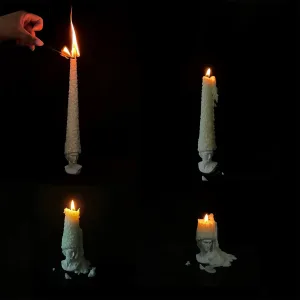 Bald David Bust Scented Candle–The scented candle's wax 'hair' slowly melts away as it burns