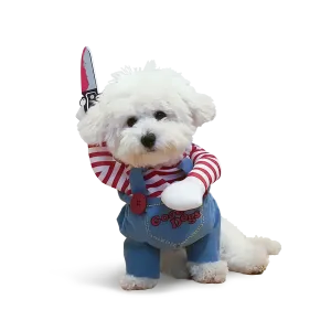 Pet Costume Running with Knife-One of the funniest gifts for dog lovers