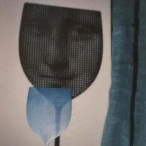 Mona Lisa Pop Art Fly Swatter-A functional fly swatter cleverly disguised as a piece of Pop Art, featuring the subtle, pixelated smile of the Mona Lisa