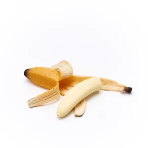 Banana Stress Toy-A hyper-realistic, half-eaten banana made of high-quality TPR.