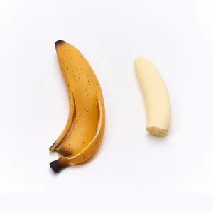 Banana Stress Toy-A hyper-realistic, half-eaten banana made of high-quality TPR.