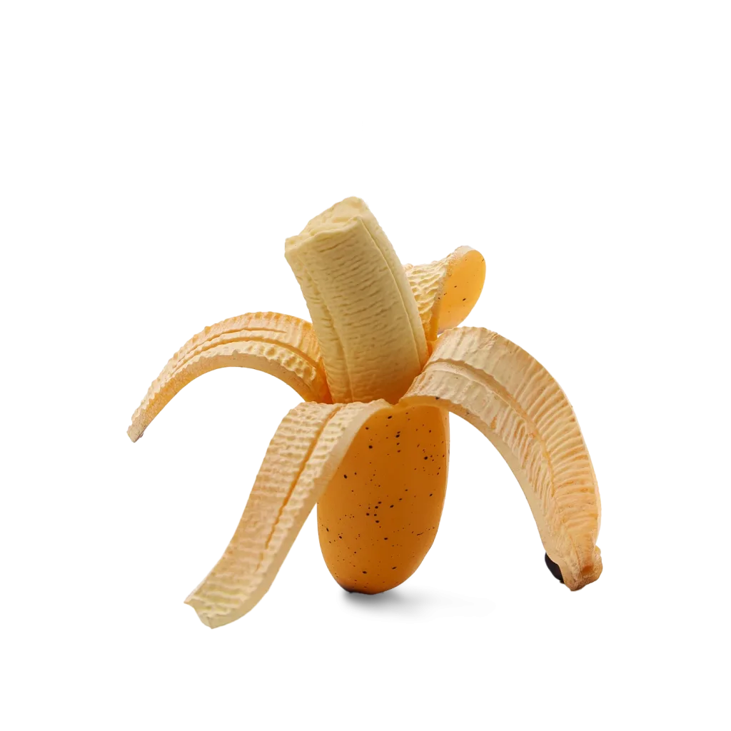 Banana Stress Toy-A hyper-realistic, half-eaten banana made of high-quality TPR.