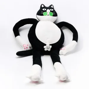 Tuxedo Cat Plush Body Pillow-Modeled after a real stray cat adopted by the designer