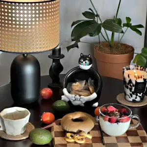 Tuxedo Cat Storage Bowl-"Feed" this tuxedo cat with your candies, keys, or trinkets.