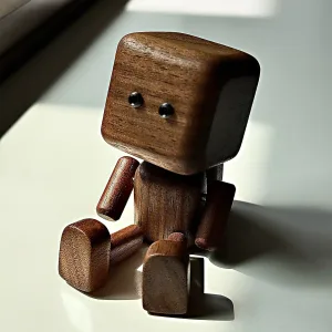 Shaking Wooden Man Car Vent Figurine-Powered by the breeze from your A/C and the rhythm of the road, this little wooden guy swings his legs in a happy, endless loop.