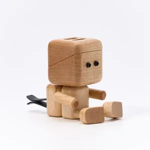 Shaking Wooden Man Car Vent Figurine-Powered by the breeze from your A/C and the rhythm of the road, this little wooden guy swings his legs in a happy, endless loop.
