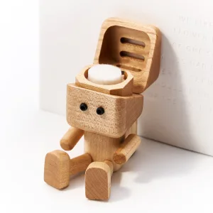 Shaking Wooden Man Car Vent Figurine-Powered by the breeze from your A/C and the rhythm of the road, this little wooden guy swings his legs in a happy, endless loop.