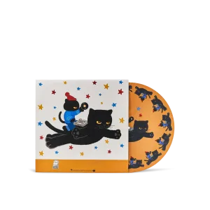 Retro DJ Cat Vinyl Slipmat-this feline spins hypnotically along with your favorite tracks