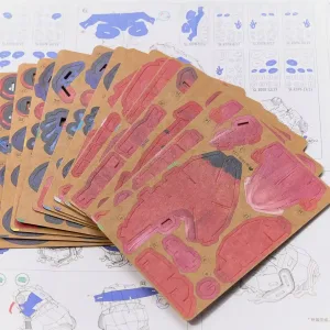 Strawberry Poison Dart Frog Paper Model-Bring the rainforest to your desk by assembling this vibrant, lifelike frog from 127 pieces of eco-friendly kraft paper