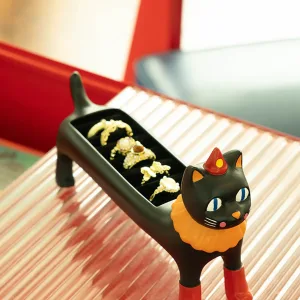 Vintage Circus Cat Jewelry Box-Brings the whimsical charm of a vintage carnival to your vanity while guarding your treasures.