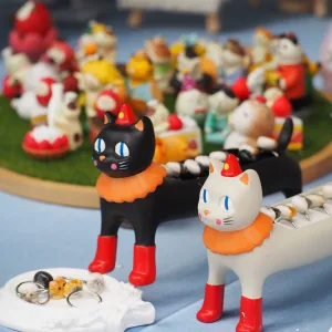 Vintage Circus Cat Jewelry Box-Brings the whimsical charm of a vintage carnival to your vanity while guarding your treasures.