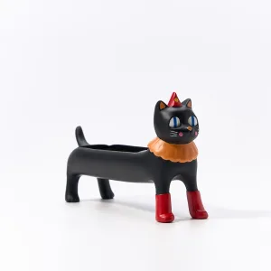 Vintage Circus Cat Jewelry Box-Brings the whimsical charm of a vintage carnival to your vanity while guarding your treasures.