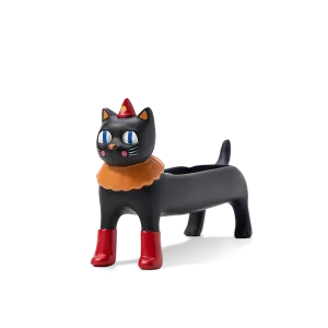 Vintage Circus Cat Jewelry Box-Brings the whimsical charm of a vintage carnival to your vanity while guarding your treasures.